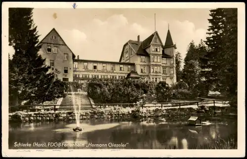 Ansichtskarte Schierke Harz FDGB-Ferienheim „Hermann Gieseler“ 1956