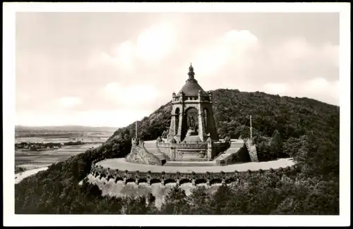 Ansichtskarte Porta Westfalica Kaiser-Wilhelm-Denkmal , Talblick 1961