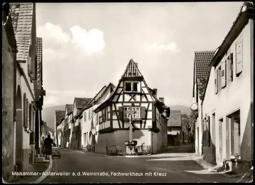 Maikammer Alsterweiler a. d. Weinstraße, Fachwerkhaus mit Kreuz 1963