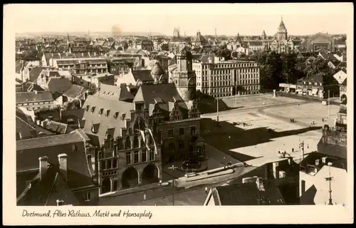 Ansichtskarte Dortmund Blick über den Hansaplatz 1949