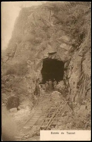 CPA .Frankreich Entrée du Tunnel - im Bau Frankreich France 1912
