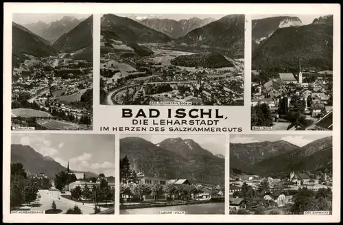 Ansichtskarte Bad Ischl Mehrbildkarte der Leharstadt mit Ortsansichten 1960