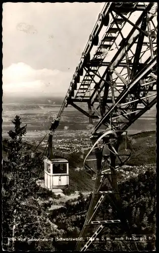 Ansichtskarte Freiburg im Breisgau Schauinsland mit Bergbahn 1960