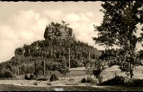 Ansichtskarte Schöna-Reinhardtsdorf-Schöna Partie am Zirkelstein 1981