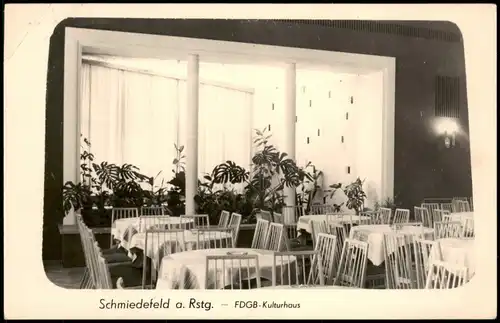 Ansichtskarte Schmiedefeld (Rennsteig) Kulturhaus - Saal, Fotokarte 1962