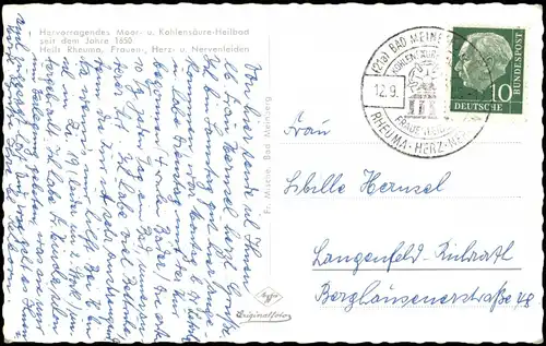 Ansichtskarte Horn-Bad Meinberg Kurheim, color Fotokarte 1958