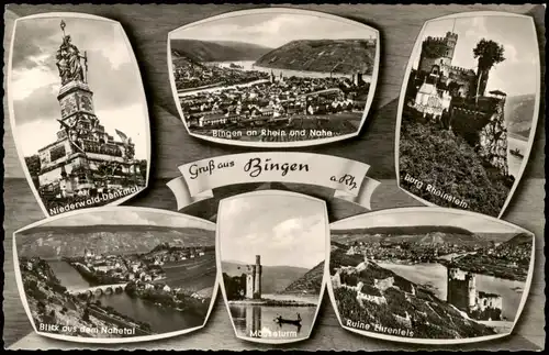 Ansichtskarte Bingen am Rhein Mehrbild: Stadt und Umland 1965