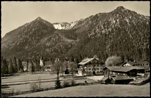 Ansichtskarte Neuhaus-Schliersee Stadtpartie Bauernhäuser 1963