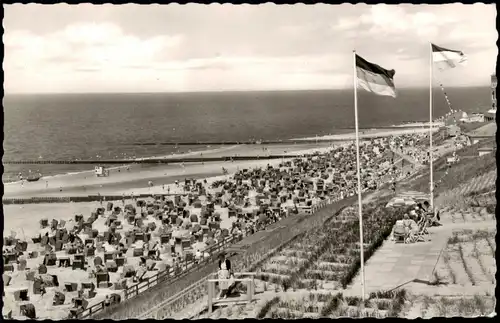 Ansichtskarte Westerland-Sylt Strandleben 1957