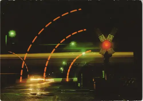Ansichtskarte  Eisenbahn bei Nacht, Lichtspiele 1985