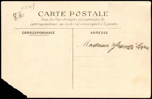 CPA Vichy DE L'ÉLYSÉE PALACE 1911