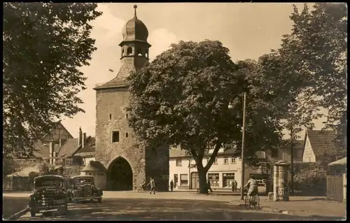 Sömmerda Stadttor, Erfurter Tor, Strassen Partie, Autos 1961/1962