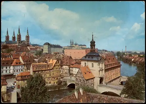 Ansichtskarte Bamberg Panorama-Ansicht Stadt Blick 1973