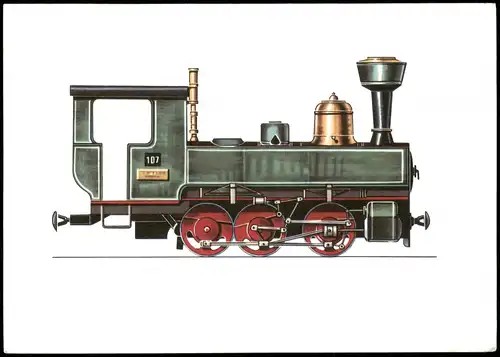 Tender-Lokomotive (1893) Eisenbahn nach Zeichnung: Swoboda 1973