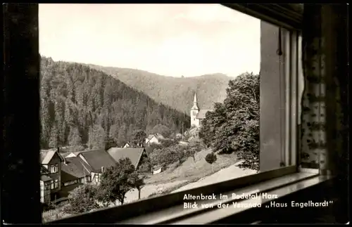 Ansichtskarte Altenbrak Blick von der Veranda Haus Engelhardt 1964