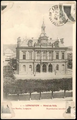 CPA Longuyon Hotel-de-Ville (Rathaus) 1905