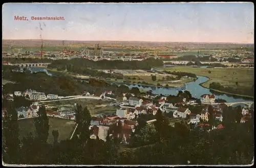 CPA Metz Panorama-Ansicht; Gesamtansicht 1918