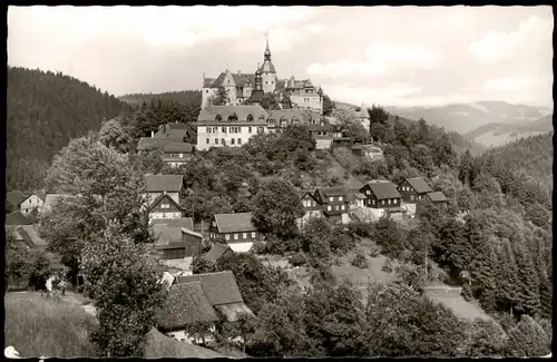 Ansichtskarte Lauenstein-Ludwigsstadt Stadt und Burg 1961