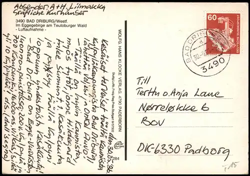 Ansichtskarte Bad Driburg Luftbild 1986