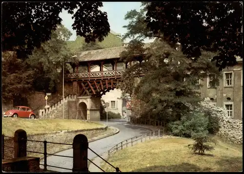 Ansichtskarte Wiesbaden Römer-Tor VW Käfer 1980