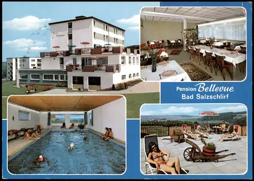 Ansichtskarte Bad Salzschlirf Pension Bellevue 1977