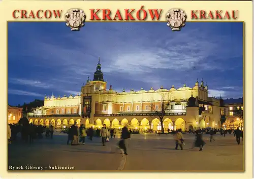 Postcard Krakau Kraków Sukiennice/Tuchhallen 2010
