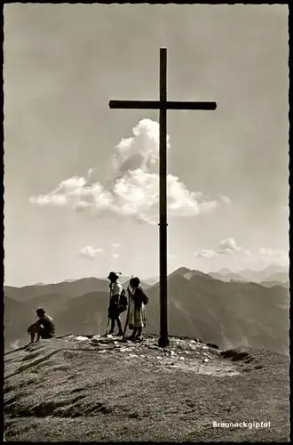 Ansichtskarte Lenggries Brauneckgipfel 1556 m 1961