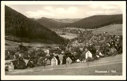 Ansichtskarte Manebach-Ilmenau Stadtblick 1953