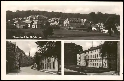 Ansichtskarte Saalburg-Ebersdorf (Saale) 3 Bild: Stadt, Straßen 1967