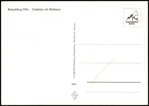 Ansichtskarte Ruhpolding Dorfplatz u. Maibaum 1978