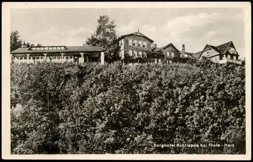 Ansichtskarte Thale (Harz) Berghotel Roßtrappe im Harz 1955