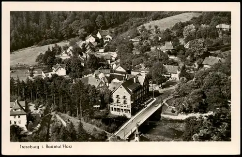 Ansichtskarte Treseburg Panorama-Ansicht Bodetal Harz 1957