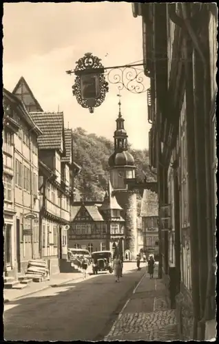 Ansichtskarte Stolberg (Harz) Markt und Stadtturm 1960