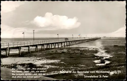 Ansichtskarte St. Peter-Ording Seebrücke - Stimmungsbild 1959