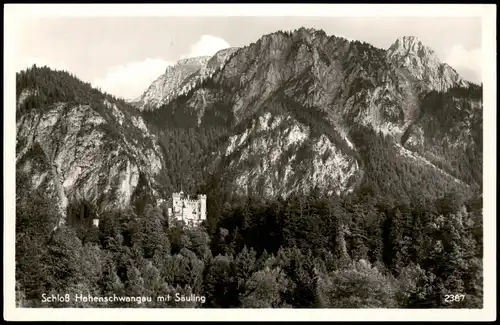 Hohenschwangau-Schwangau Schloss Hohenschwangau mit Säuling 1962