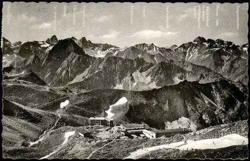 Oberstdorf (Allgäu) Nebelhorn und Beschreibung der umliegenden Berge 1959