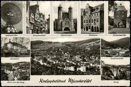 Ansichtskarte Münstereifel Stadtansichten u.a. Astropeiler, Kurhaus 1962