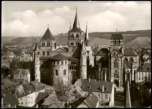 Ansichtskarte Trier Blick auf den Dom und Stadt - Fotokarte 1961