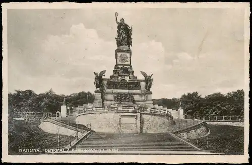 Rüdesheim (Rhein) National-Denkmal am Rhein Niederwalddenkmal 1920