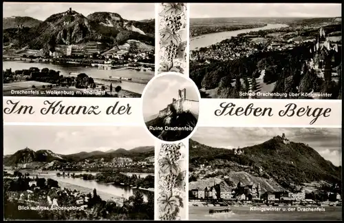 Ansichtskarte Königswinter Mehrbildkarte "Im Kranz der Sieben Berge" 1960