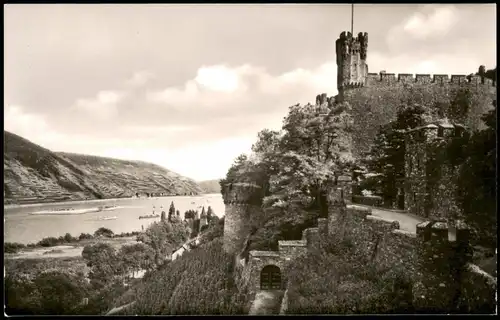 Trechtingshausen Burg Reichenstein (Mittelrhein), Rhine Castle 1960