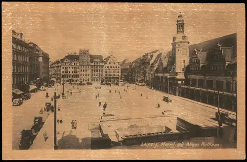 Ansichtskarte Leipzig Markt mit Altem Rathaus 1940