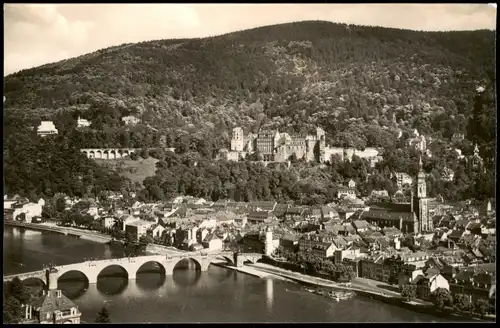 Ansichtskarte Heidelberg Blick auf die Stadt 1962