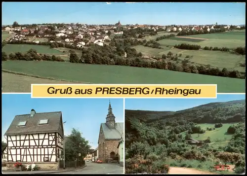 Presberg-Rüdesheim (Rhein) Mehrbildkarte Ansichten Presberg im Rheingau 1970