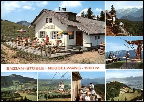 Nesselwang Enzian-Stüble am Stellenbichl im Allgäu, Mehrbildkarte 1975