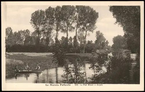 CPA .Frankreich Le Marais Poitevin Le Bief Minet à Arcais 1910