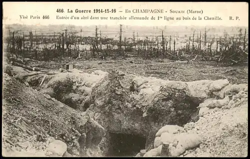 Souain-Perthes-lès-Hurlus  1. WK, La Guerre En CHAMPAGNE SOUAIN (Marne) 1917
