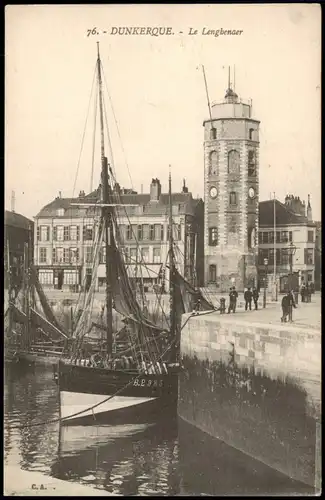 Dünkirchen Dunkerque Le Lengbenaer; Turm-Gebäude am Hafen 1917