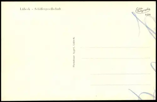 Ansichtskarte Lübeck Inneres der Schiffergesellschaft 1940