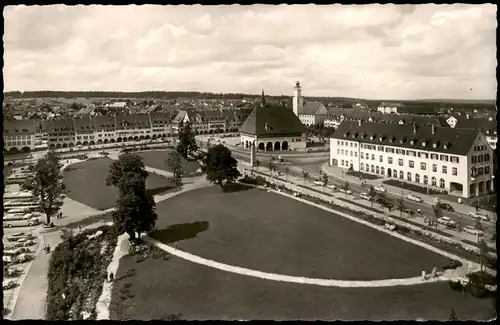 Freudenstadt Panorama-Ansicht Blick auf den unteren Marktplatz 1960